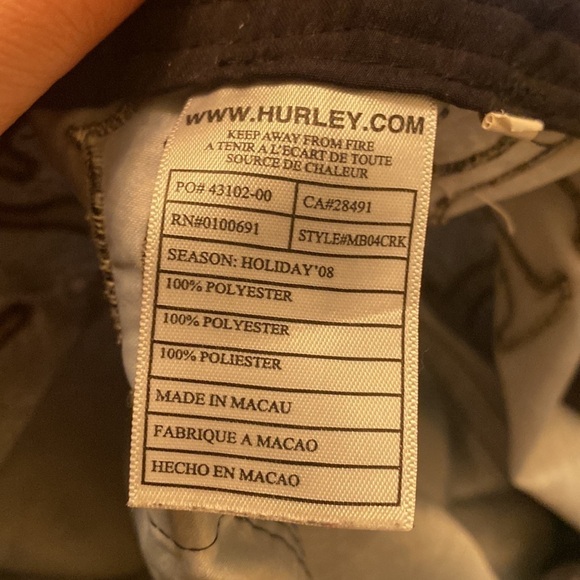 Hurley | Mens | Black Print | Swim-trunks | Size:30 - Picture 10 of 11